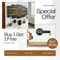 Buy 1 Get 1 FREE | Islamic + Sweet Home Wooden Key Holder | 2 Pcs Combo