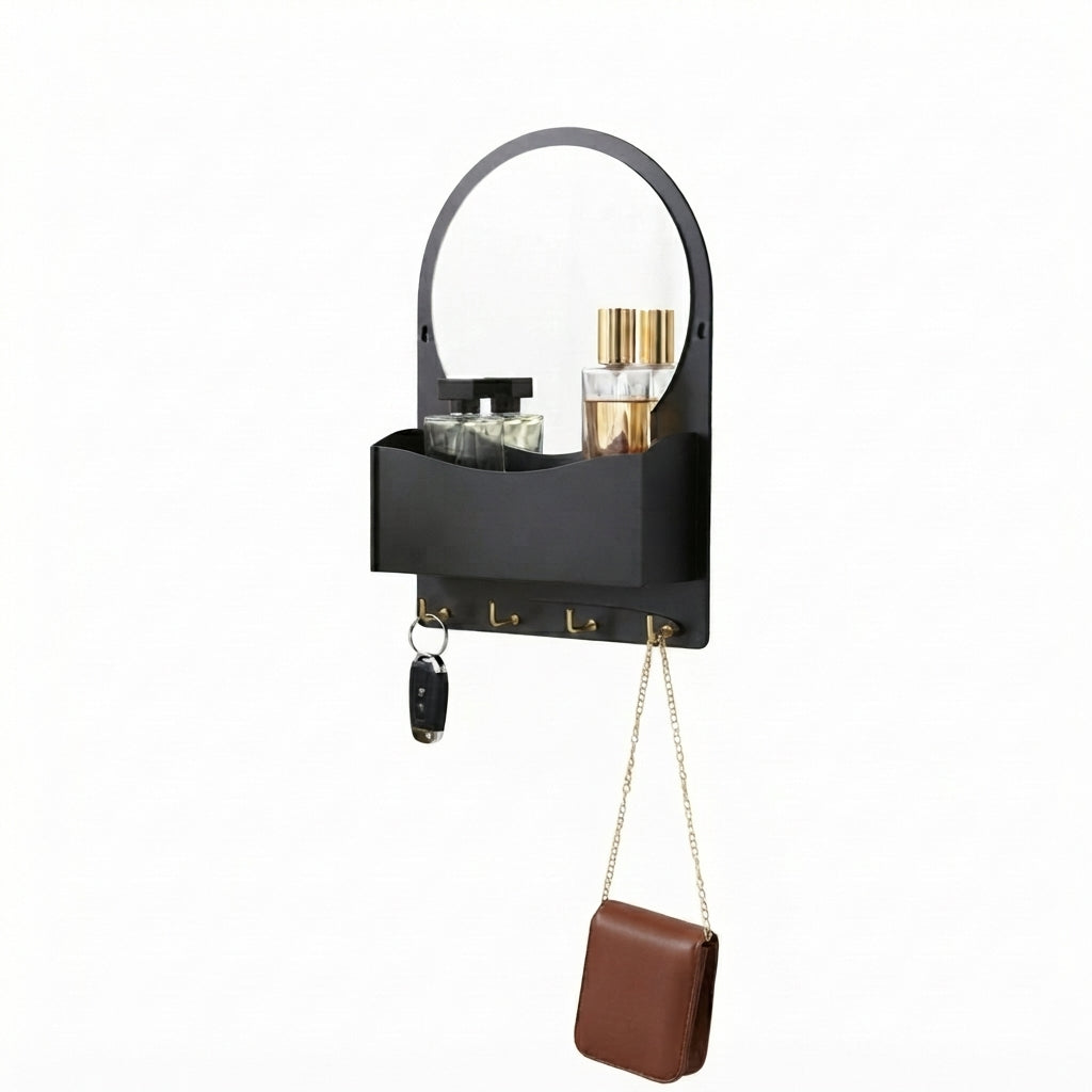 Decorative Wooden Mirror Rack & Key Holder