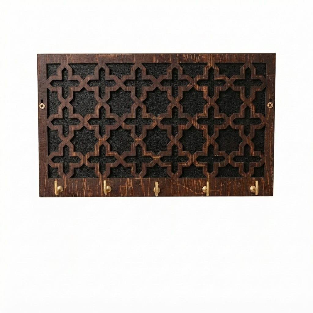 Buy 1 Get 1 FREE | Premium Wooden Key Holder Wall Rack | 2 Designs Combo
