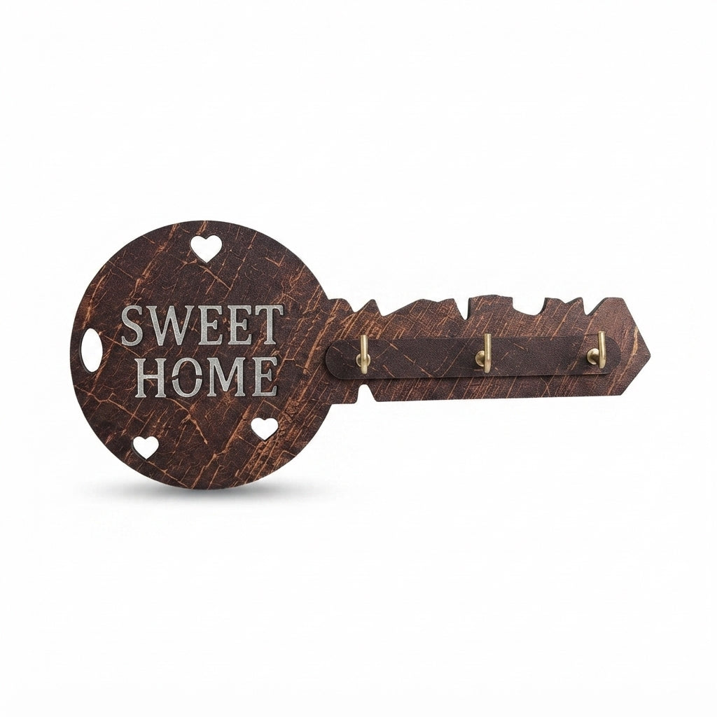 Buy 1 Get 1 FREE | Premium Wooden Key Holder Wall Rack | 2 Designs Combo