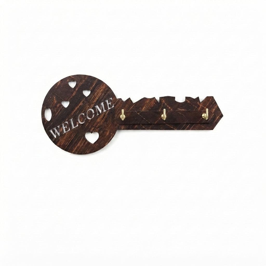 Buy 1 Get 1 FREE | Premium Wooden Key Holder Wall Rack | 2 Designs Combo
