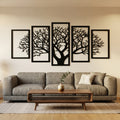 5-Piece Tree Design Wall Art | Modern 3D Wall Décor