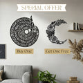Buy 1 Get 1 FREE | 4 Qul & Moon Islamic Wall Décor | Elegant Islamic Home Decoration | 2 Pcs Combo