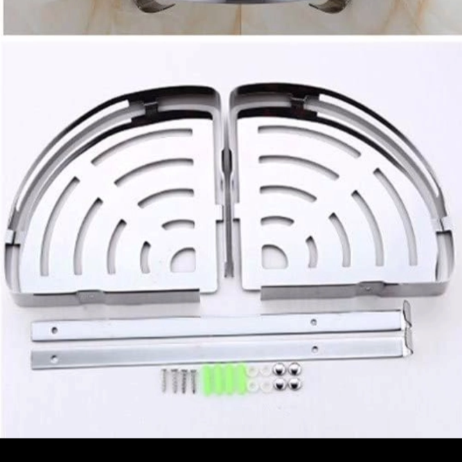 Stainless Steel 2-Tier Corner Shelf | Bathroom Kitchen Organizer Rack