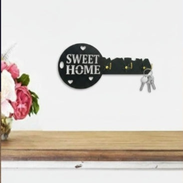 Buy 1 Get 1 FREE | Islamic + Sweet Home Wooden Key Holder | 2 Pcs Combo