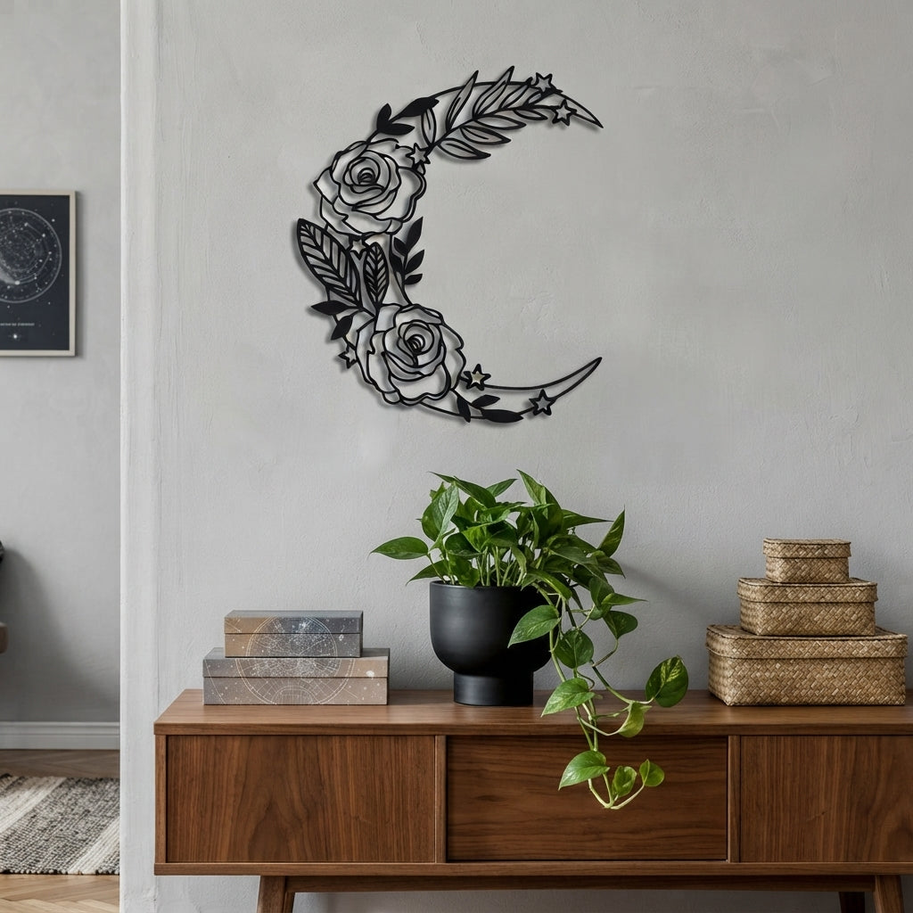 Buy 1 Get 1 FREE | 4 Qul & Moon Islamic Wall Décor | Elegant Islamic Home Decoration | 2 Pcs Combo