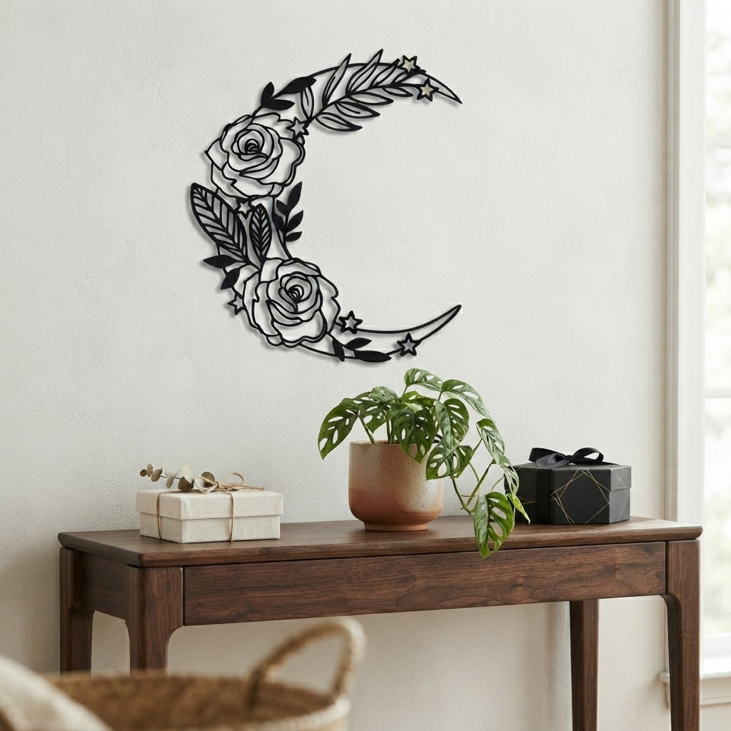 Buy 1 Get 1 FREE | 4 Qul & Moon Islamic Wall Décor | Elegant Islamic Home Decoration | 2 Pcs Combo